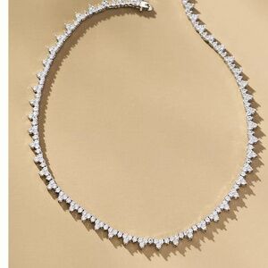 Anthropologie rhinestone tennis necklace